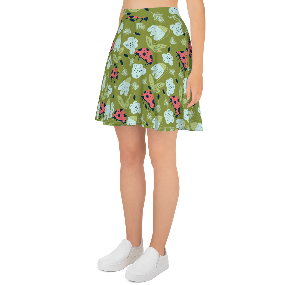 Scandinavian Spring Floral | Seamless Patterns | All-Over Print Skater Skirt - #5