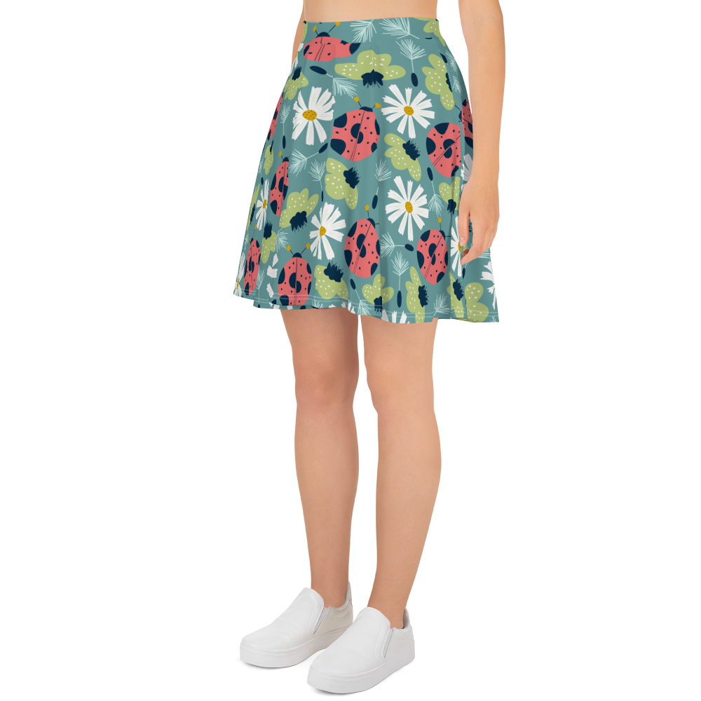 Scandinavian Spring Floral | Seamless Patterns | All-Over Print Skater Skirt - #2