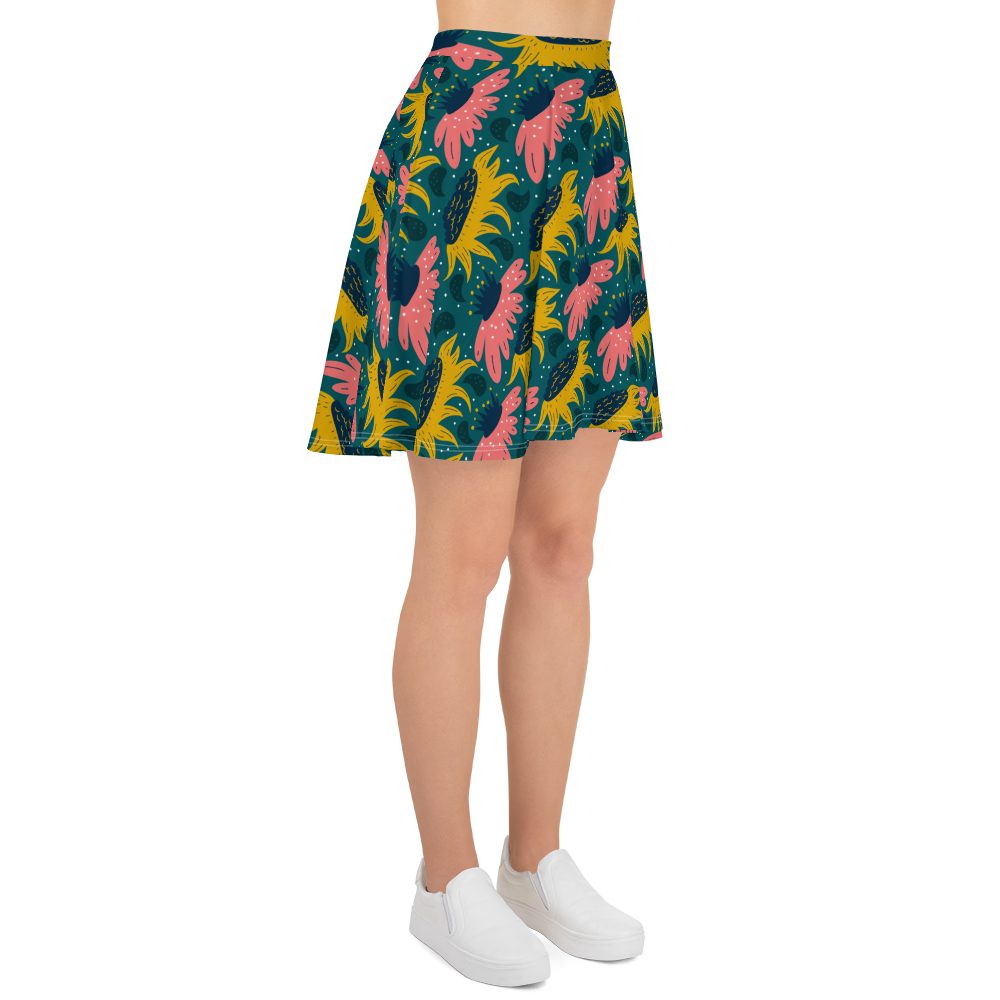 Scandinavian Spring Floral | Seamless Patterns | All-Over Print Skater Skirt - #8