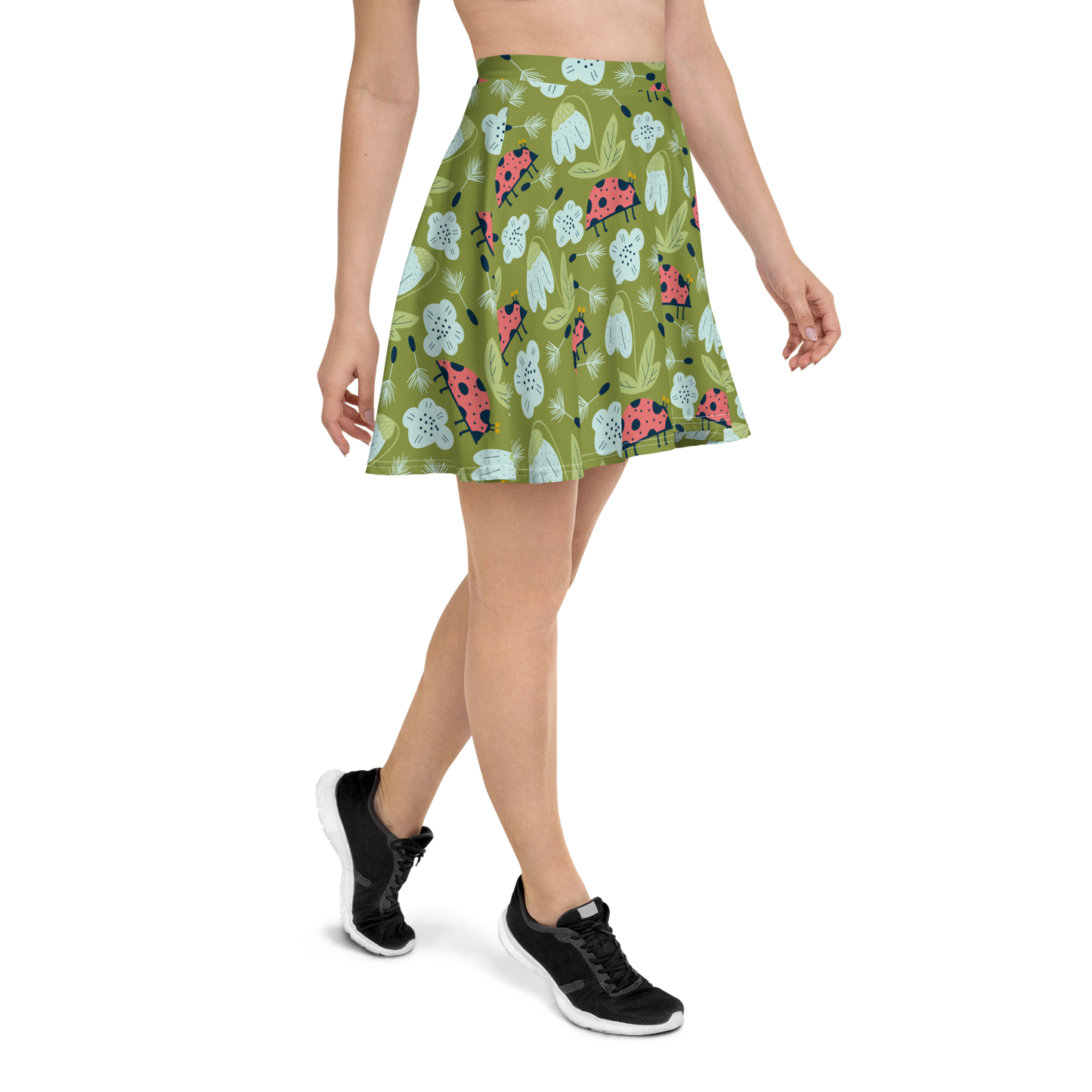 Scandinavian Spring Floral | Seamless Patterns | All-Over Print Skater Skirt - #5