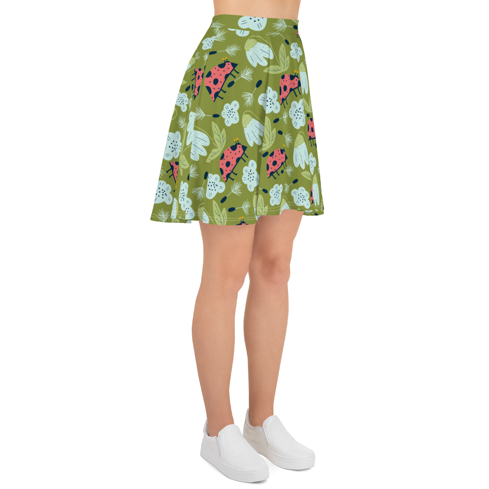 Scandinavian Spring Floral | Seamless Patterns | All-Over Print Skater Skirt - #5