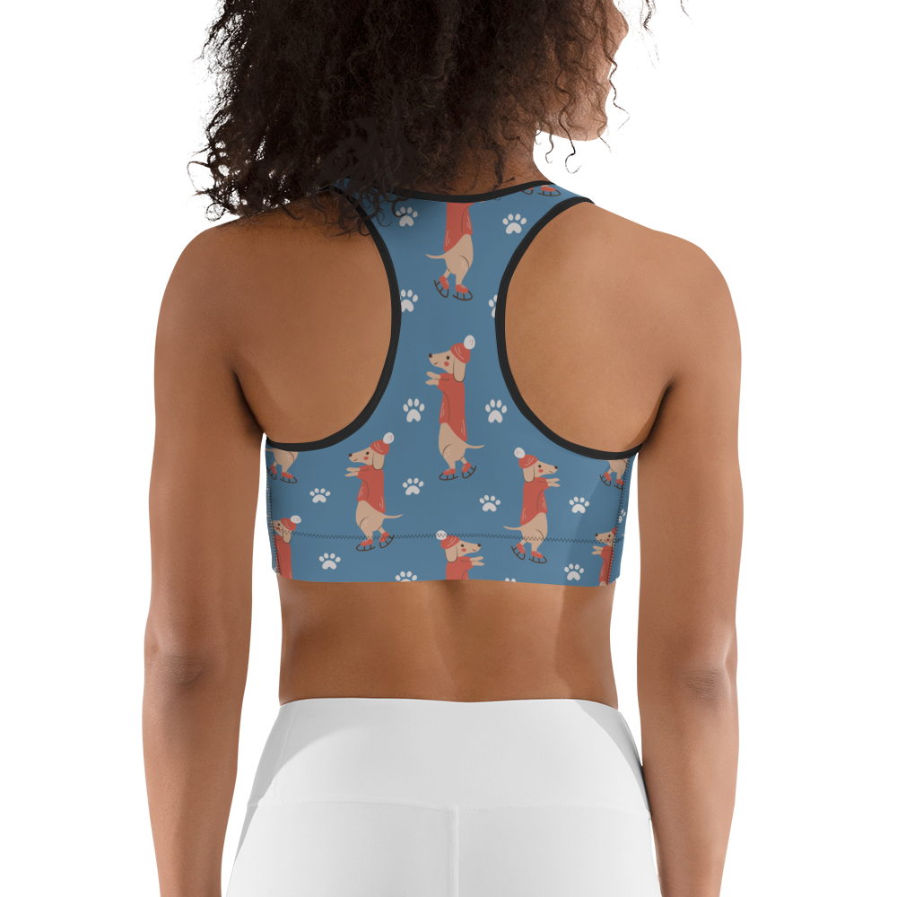 Cozy Dogs | Seamless Patterns | All-Over Print Sports Bra - #6