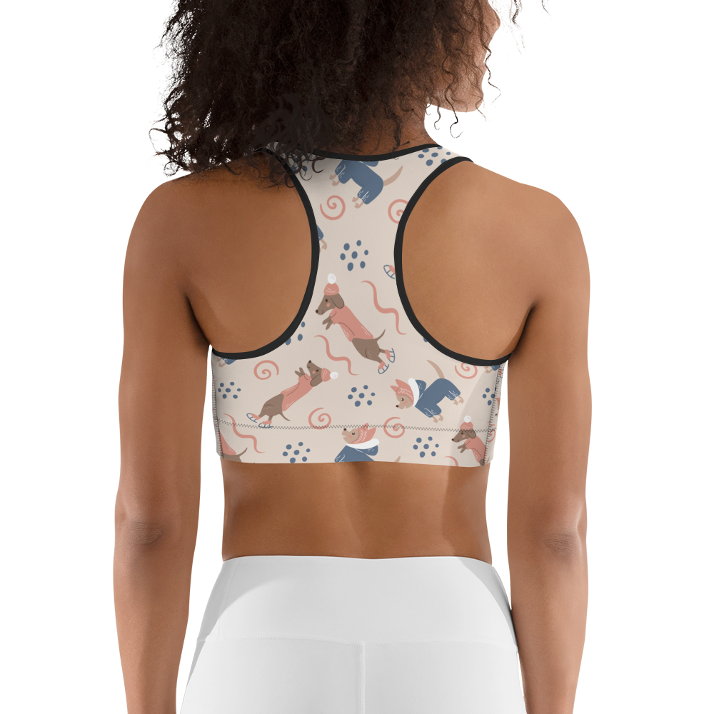 Cozy Dogs | Seamless Patterns | All-Over Print Sports Bra - #12