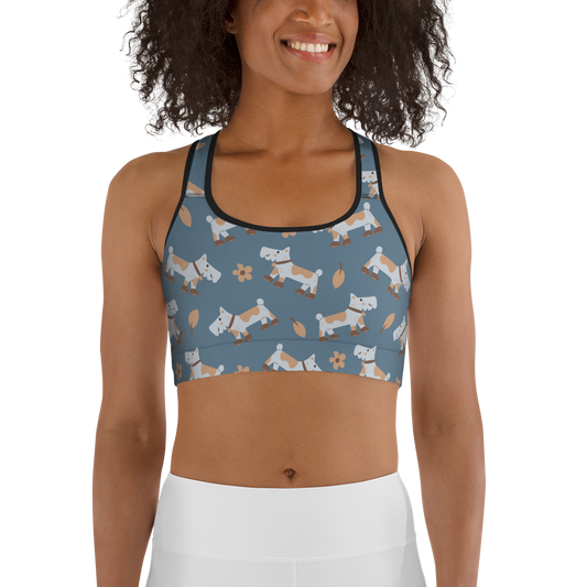 Cozy Dogs | Seamless Patterns | All-Over Print Sports Bra - #2