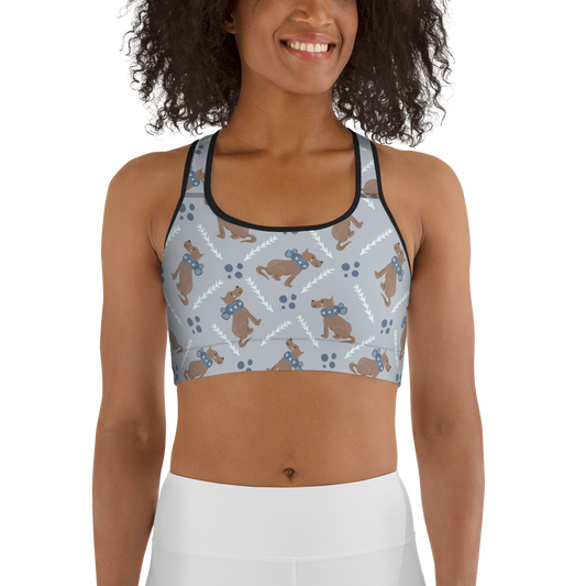 Cozy Dogs | Seamless Patterns | All-Over Print Sports Bra - #4