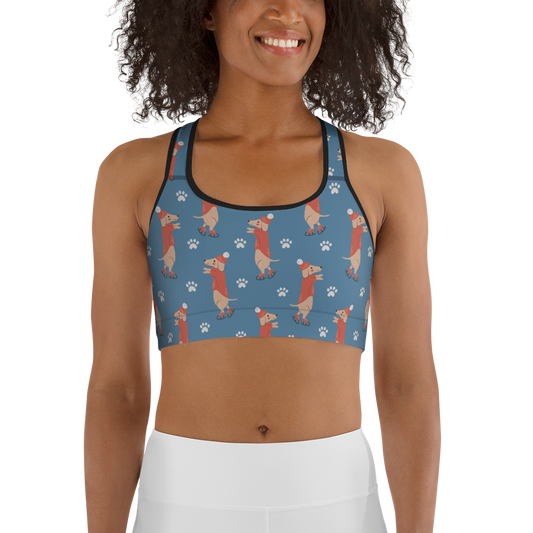 Cozy Dogs | Seamless Patterns | All-Over Print Sports Bra - #6