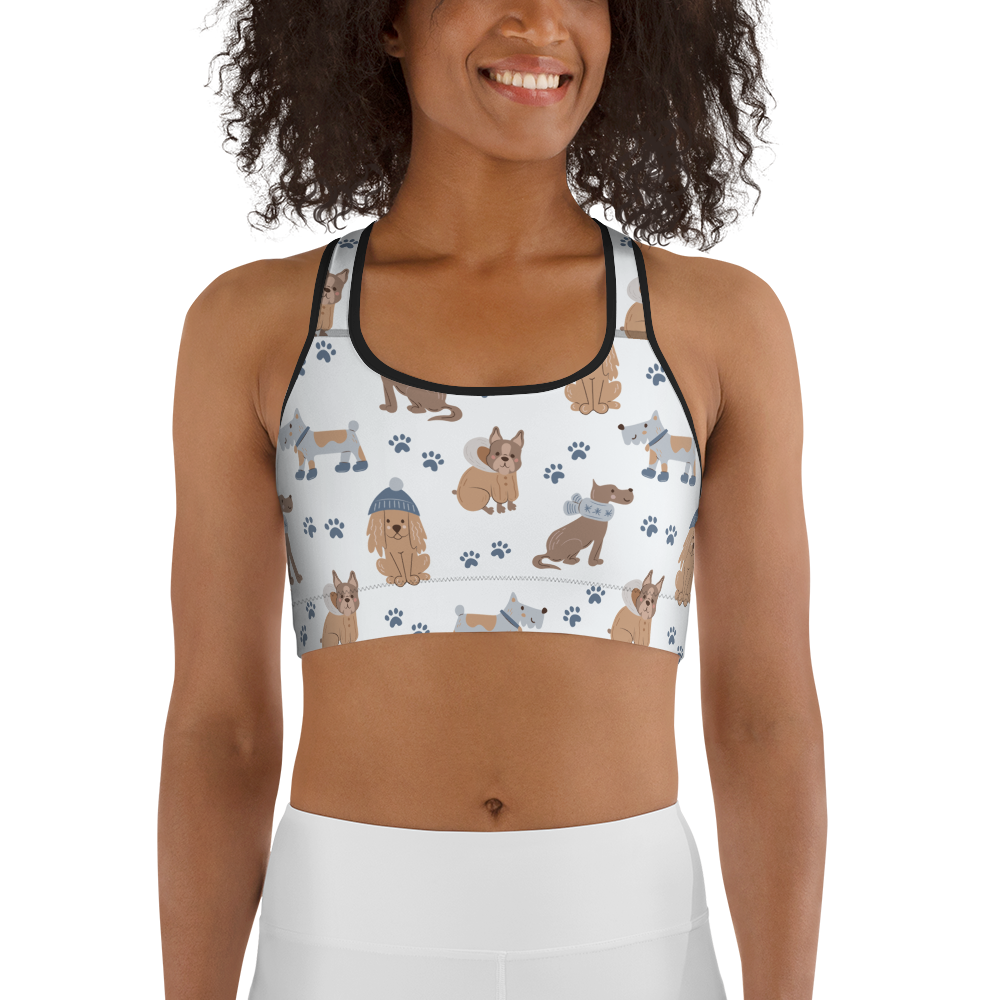 Cozy Dogs | Seamless Patterns | All-Over Print Sports Bra - #7