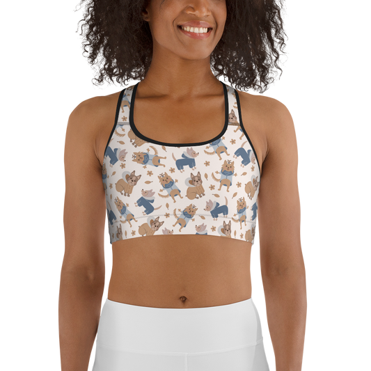 Cozy Dogs | Seamless Patterns | All-Over Print Sports Bra - #8