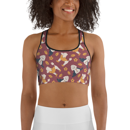 Cozy Dogs | Seamless Patterns | All-Over Print Sports Bra - #9