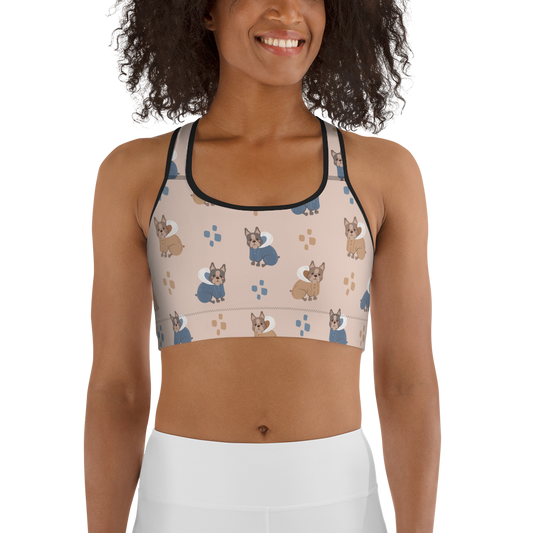 Cozy Dogs | Seamless Patterns | All-Over Print Sports Bra - #11