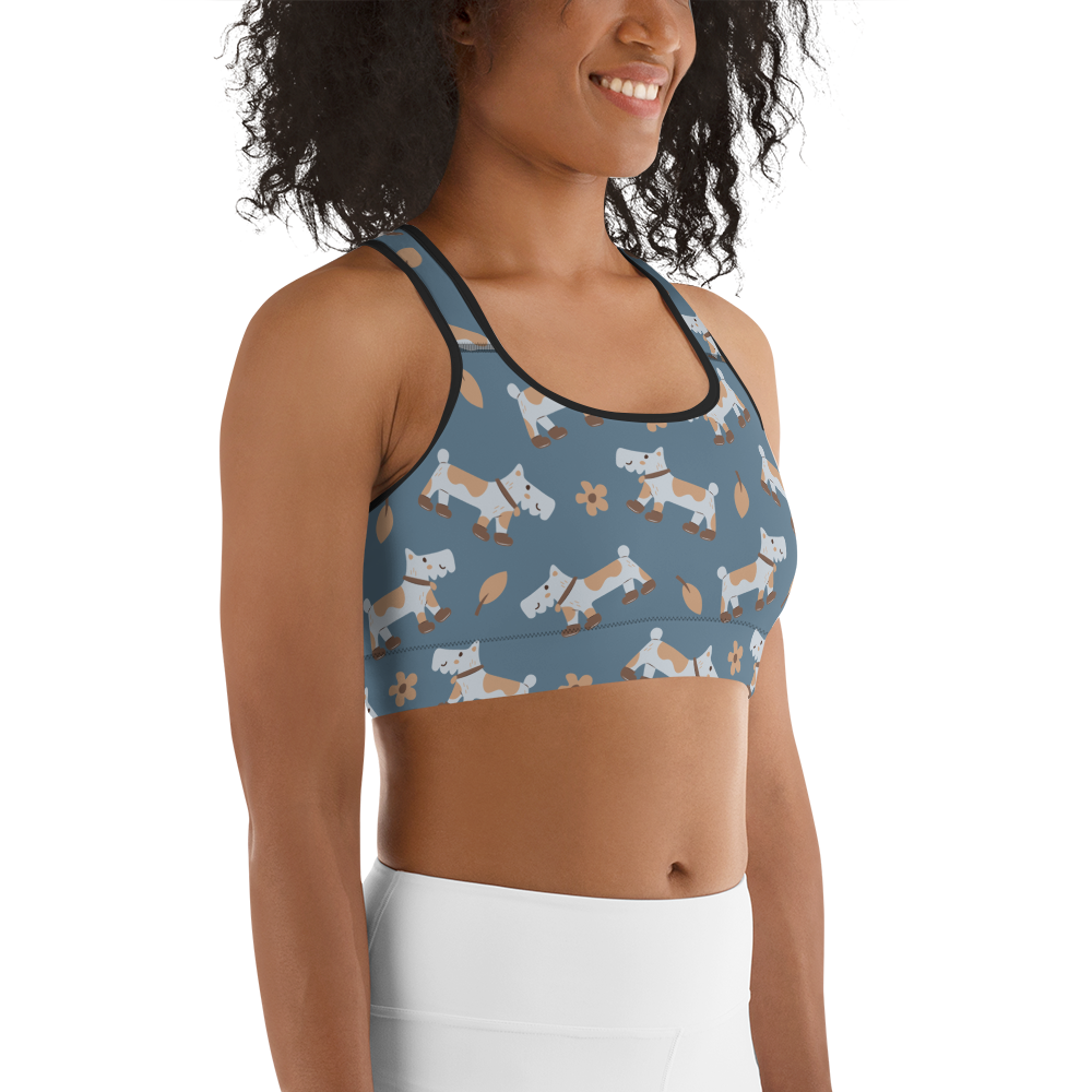 Cozy Dogs | Seamless Patterns | All-Over Print Sports Bra - #2