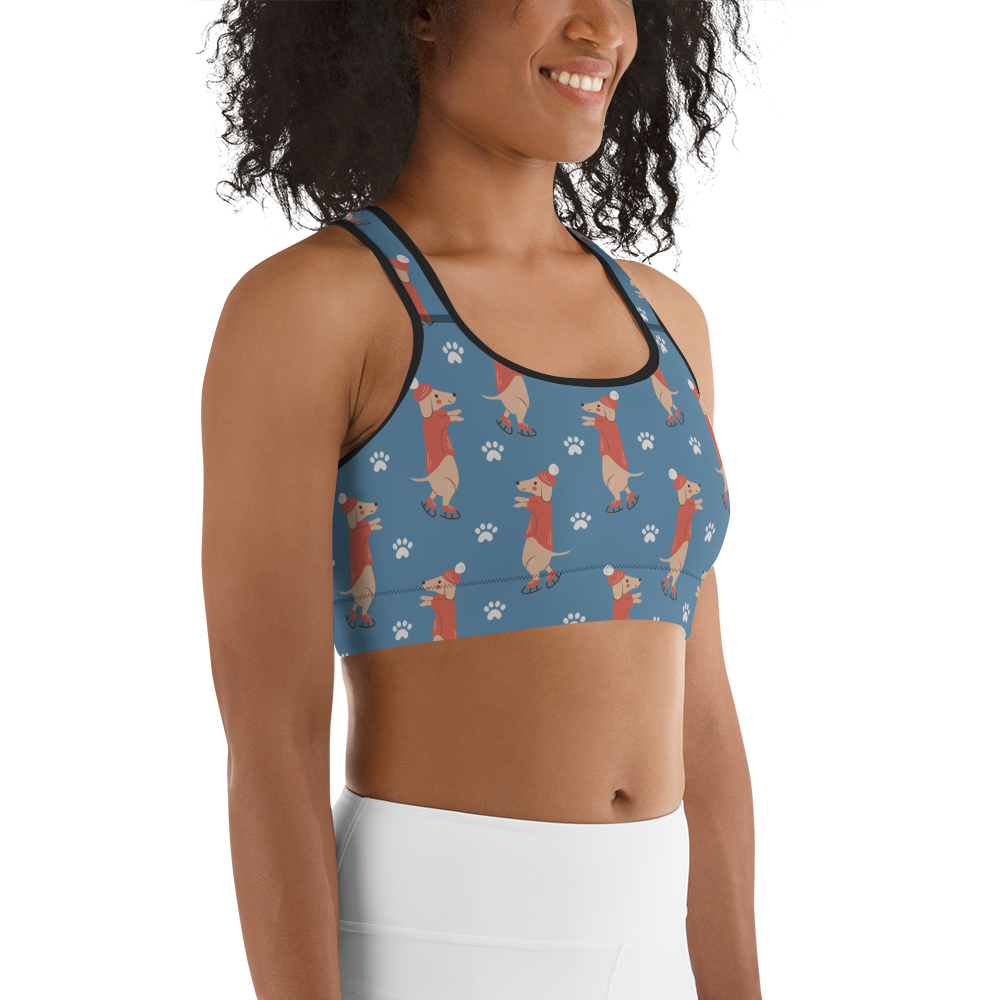 Cozy Dogs | Seamless Patterns | All-Over Print Sports Bra - #6