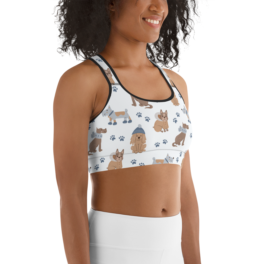 Cozy Dogs | Seamless Patterns | All-Over Print Sports Bra - #7