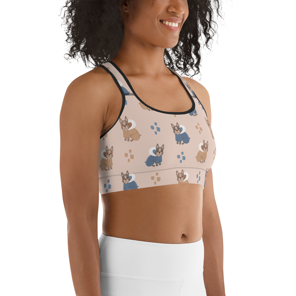 Cozy Dogs | Seamless Patterns | All-Over Print Sports Bra - #11