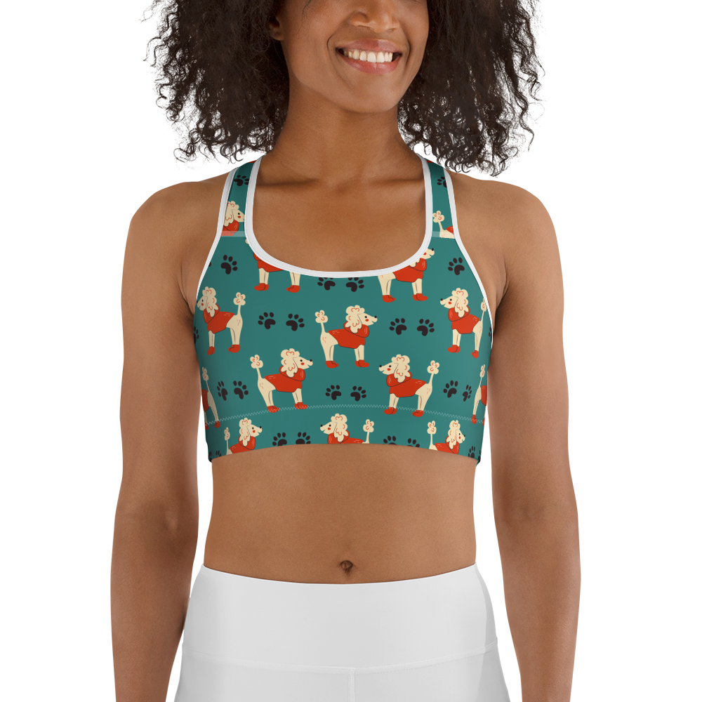 Cozy Dogs | Seamless Patterns | All-Over Print Sports Bra - #1