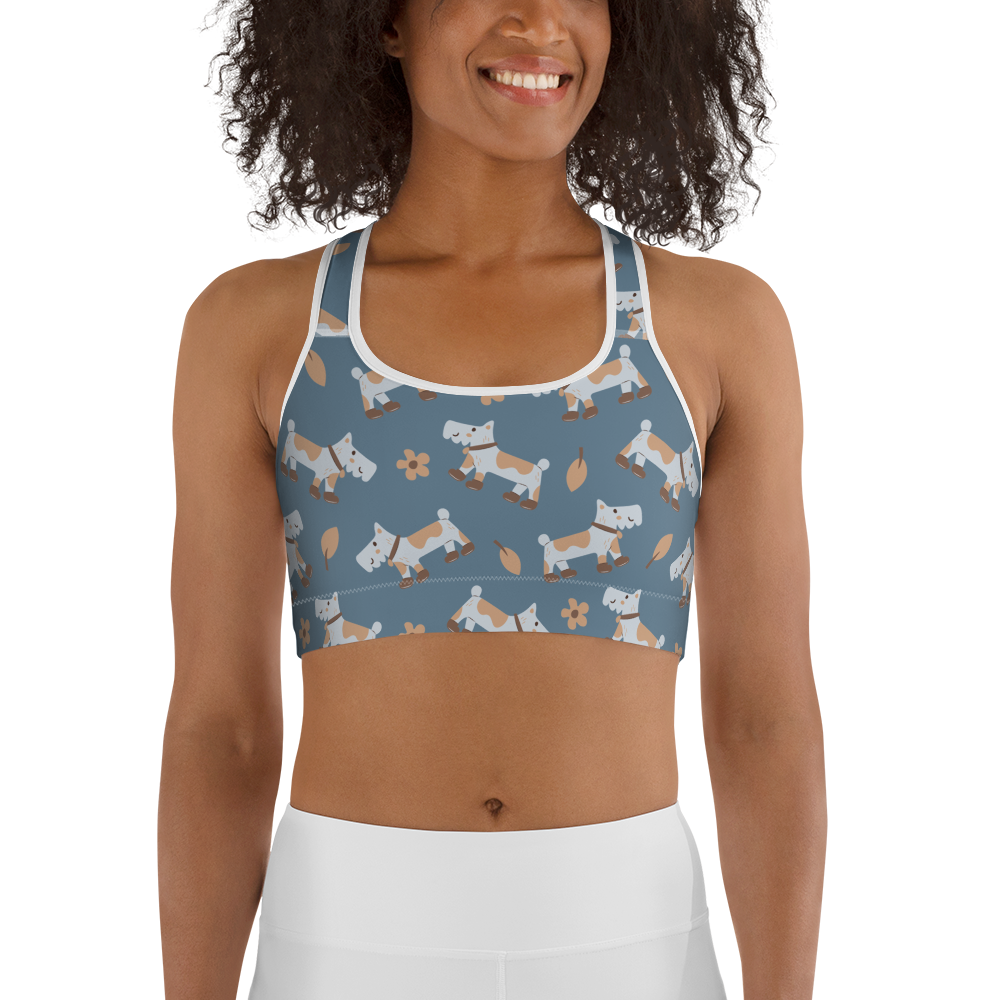 Cozy Dogs | Seamless Patterns | All-Over Print Sports Bra - #2