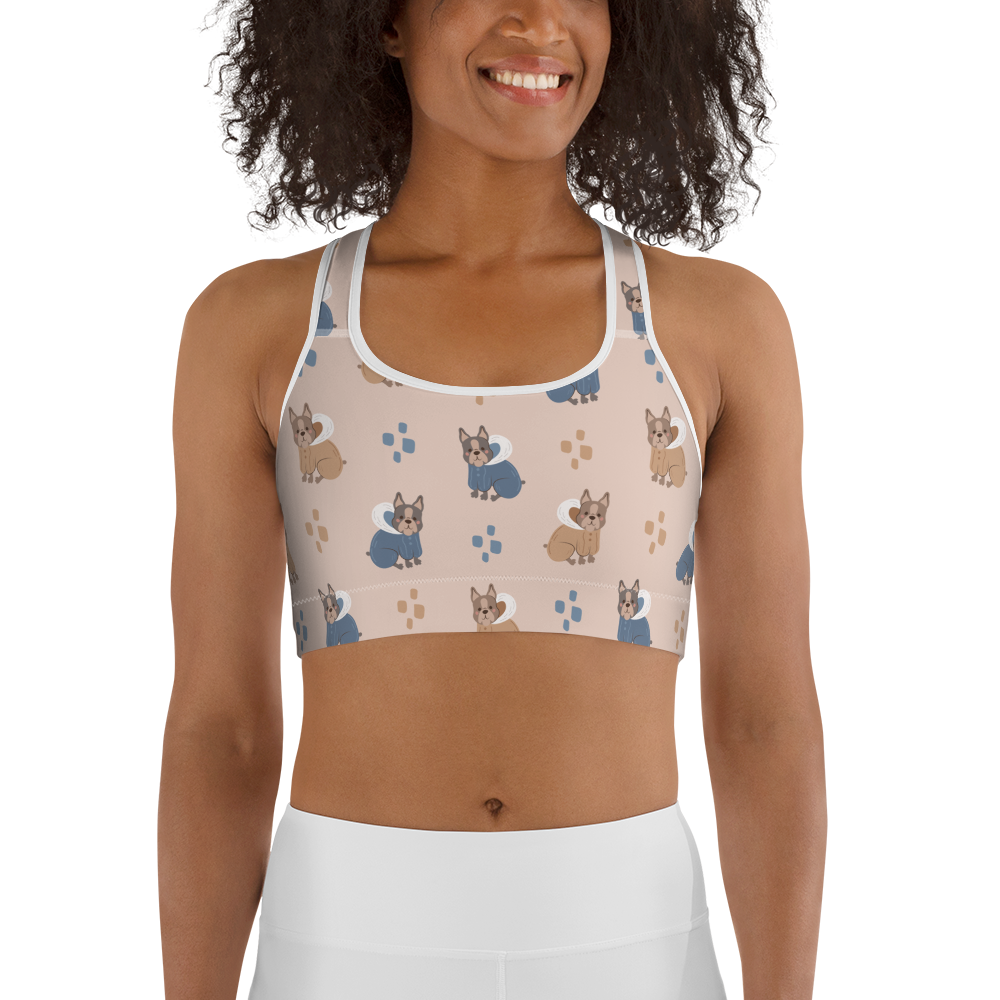 Cozy Dogs | Seamless Patterns | All-Over Print Sports Bra - #11