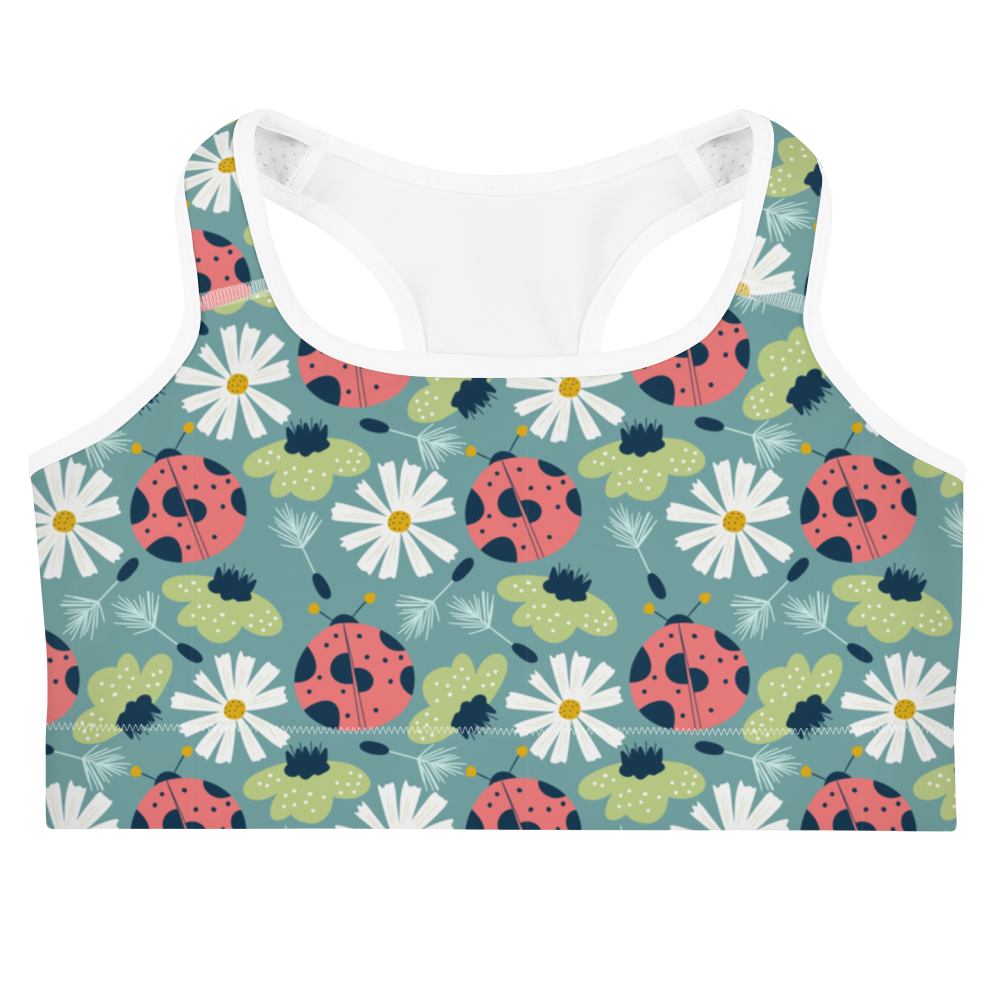 Scandinavian Spring Floral | Seamless Patterns | All-Over Print Sports Bra - #3