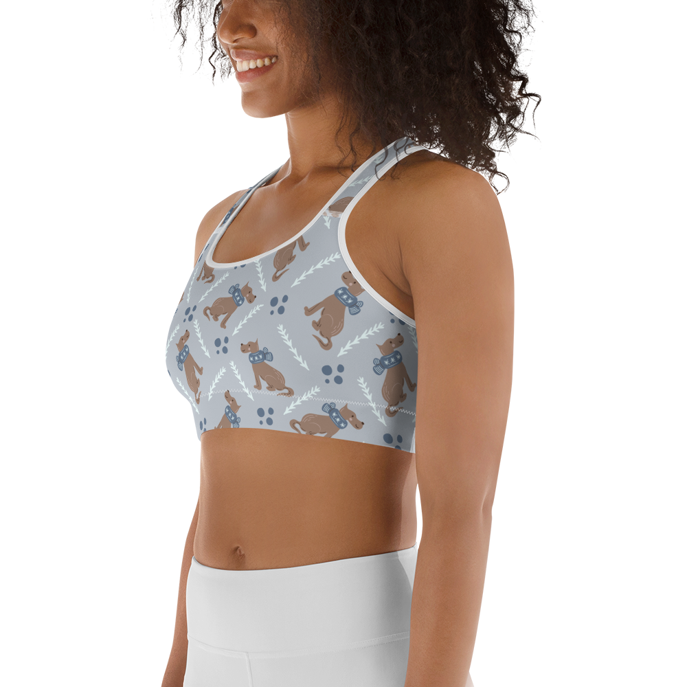 Cozy Dogs | Seamless Patterns | All-Over Print Sports Bra - #4
