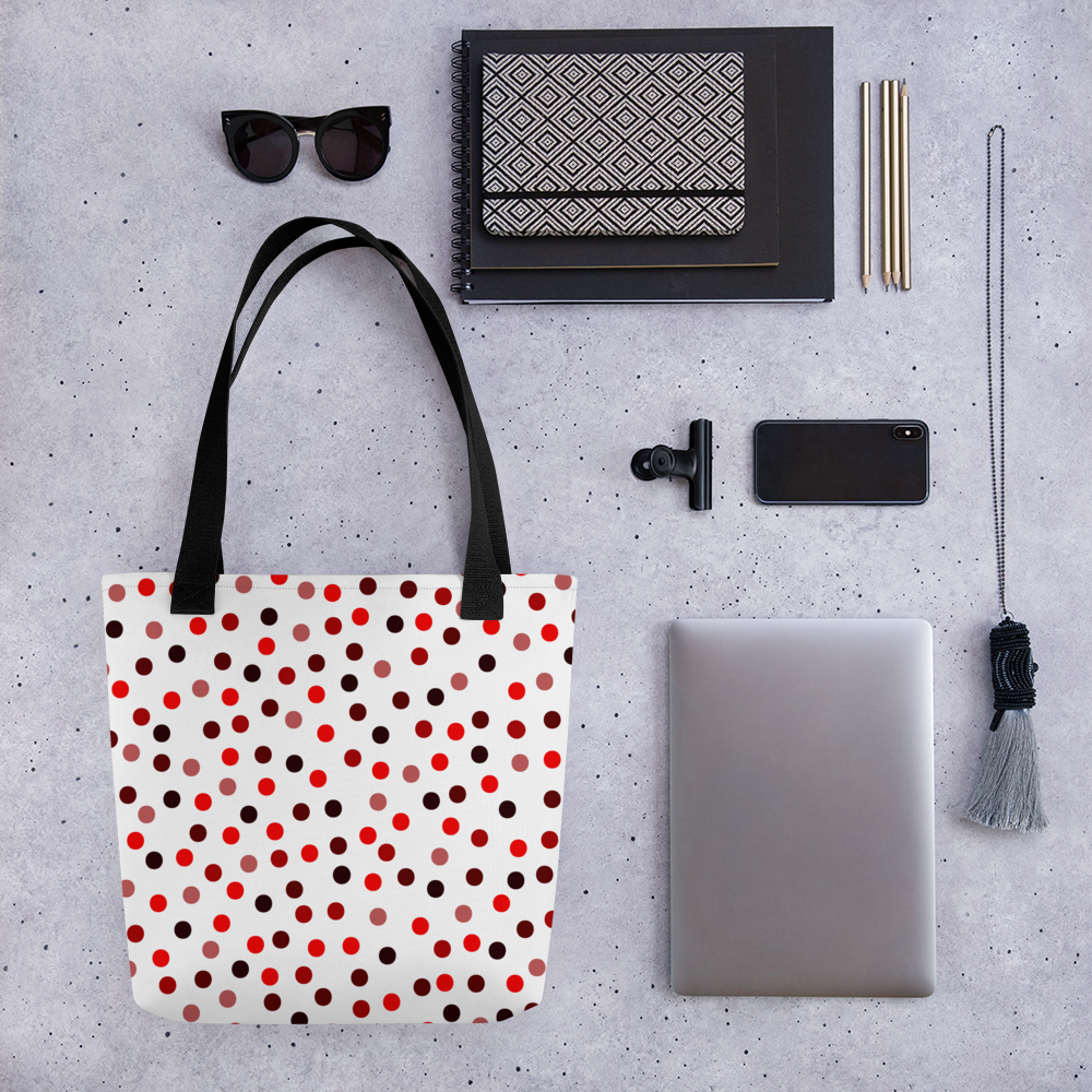 Black & Red | Colorful Patterns | All-Over Print Tote - #12