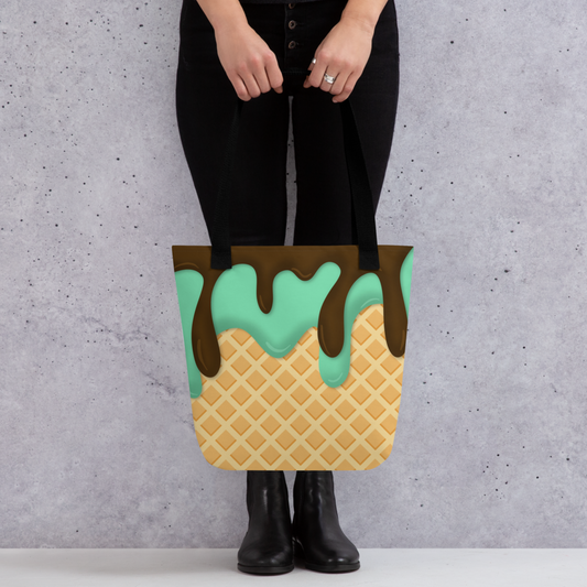 Ice Cream Waffle Cone | Foody Theme | All-Over Print Tote - #1
