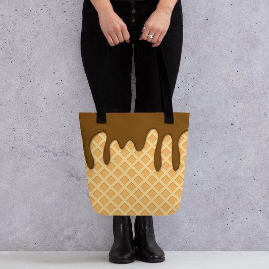 Ice Cream Waffle Cone | Foody Theme | All-Over Print Tote - #2
