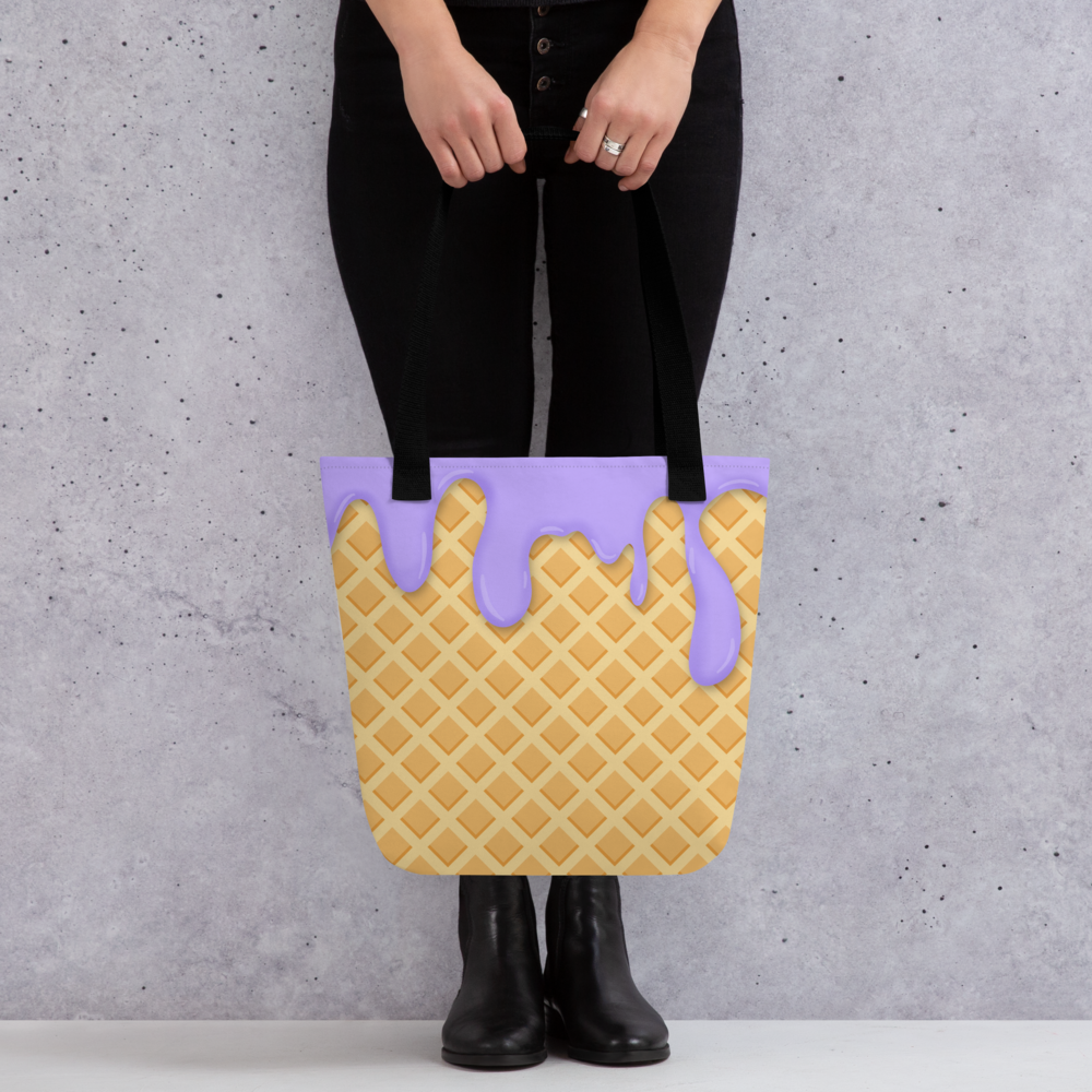 Ice Cream Waffle Cone | Foody Theme | All-Over Print Tote - #3