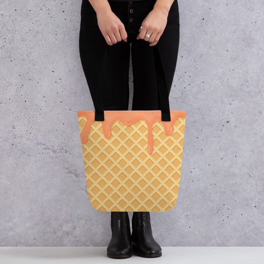 Ice Cream Waffle Cone | Foody Theme | All-Over Print Tote - #10