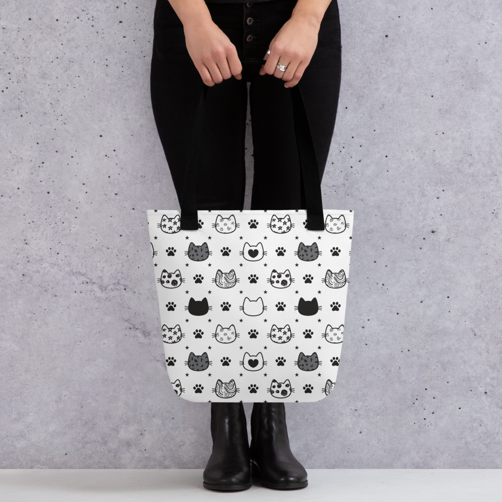 Cat Seamless Pattern Batch 01 | Seamless Patterns | All-Over Print Tote - #4