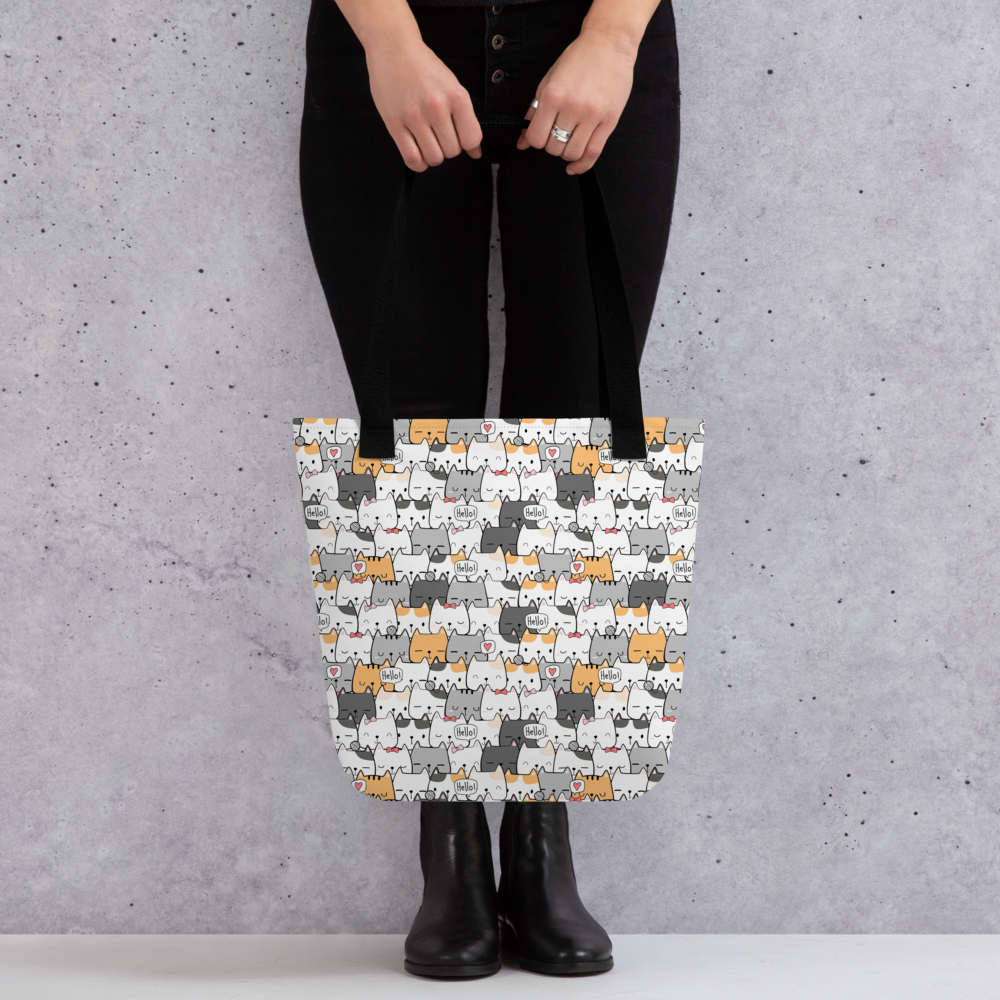 Cat Seamless Pattern Batch 01 | Seamless Patterns | All-Over Print Tote - #6