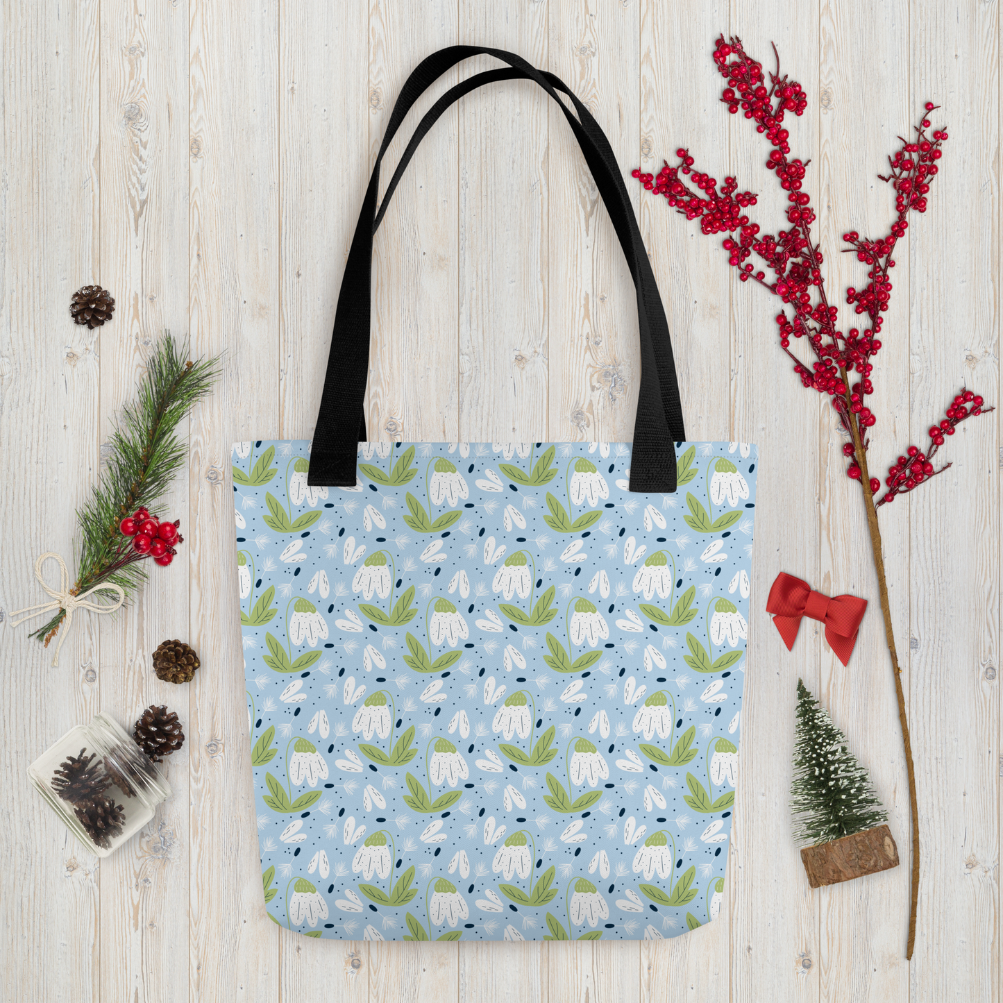 Scandinavian Spring Floral | Seamless Patterns | All-Over Print Tote - #3