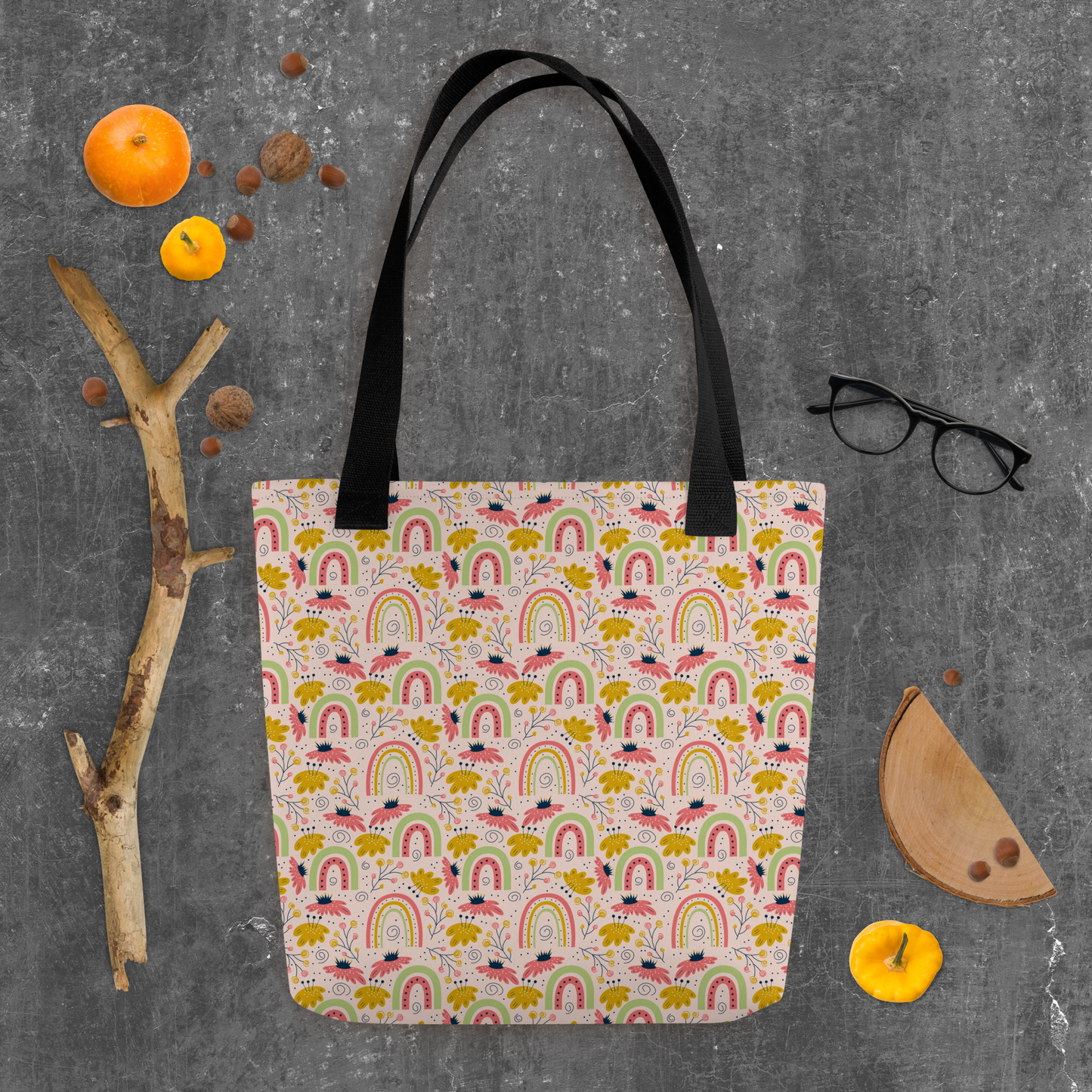 Scandinavian Spring Floral | Seamless Patterns | All-Over Print Tote - #7