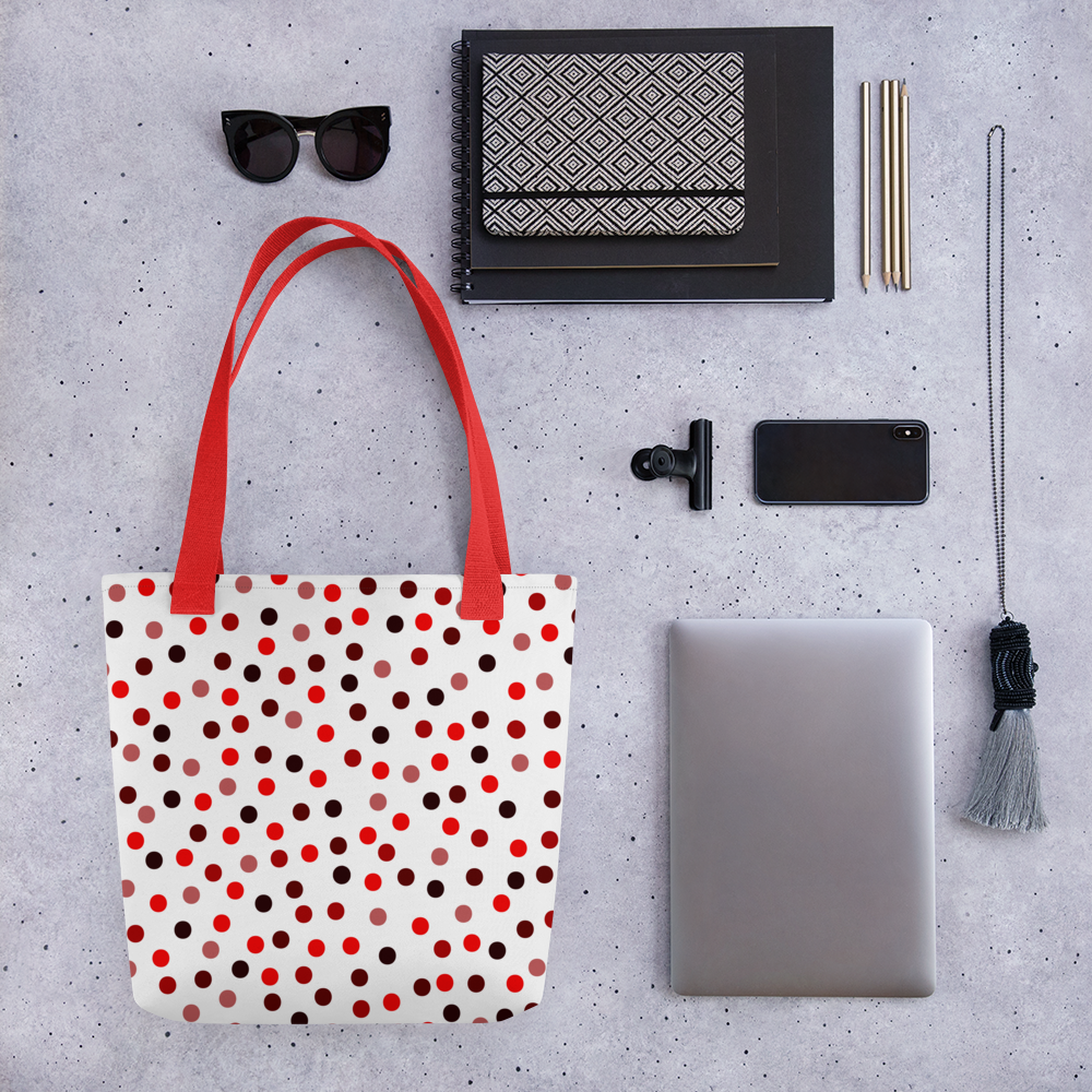 Black & Red | Colorful Patterns | All-Over Print Tote - #12