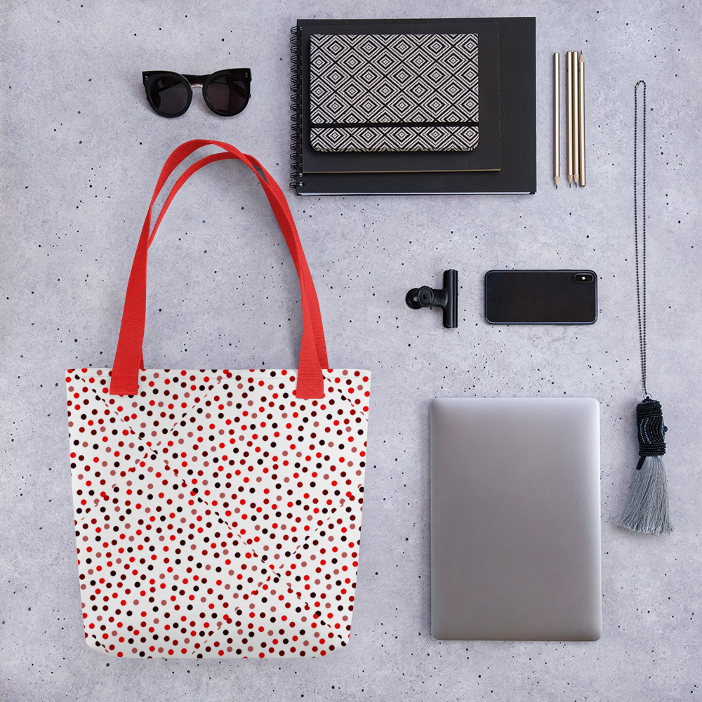 Black & Red | Colorful Patterns | All-Over Print Tote - #24