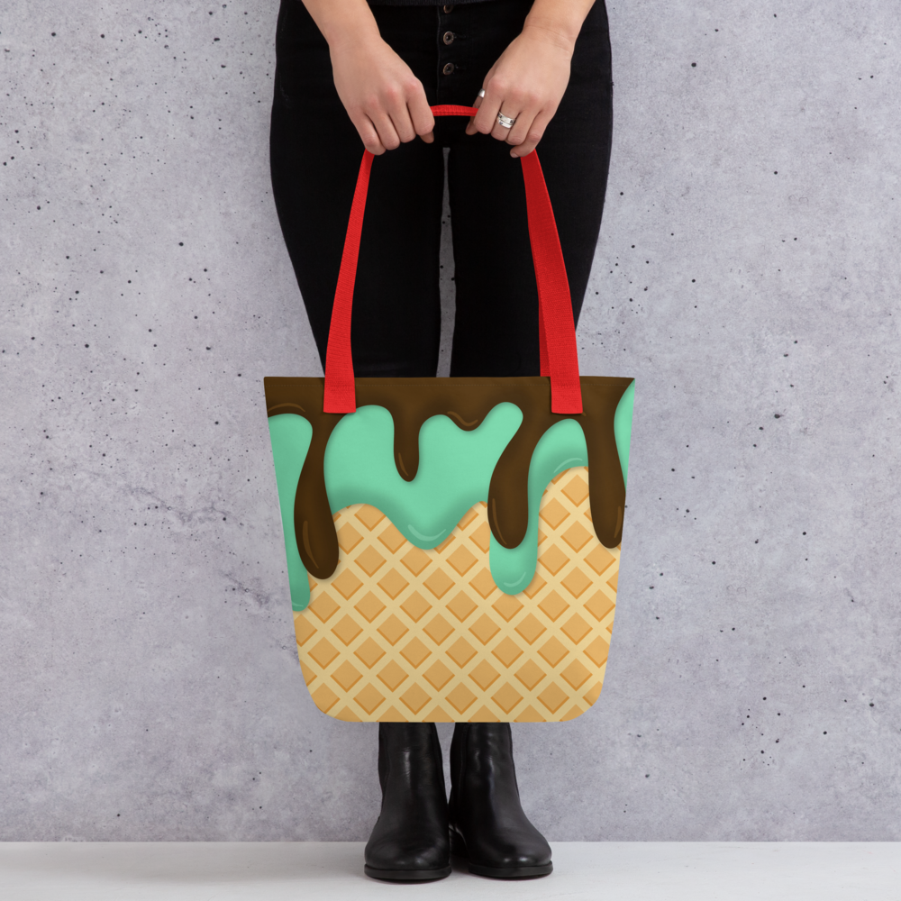 Ice Cream Waffle Cone | Foody Theme | All-Over Print Tote - #1
