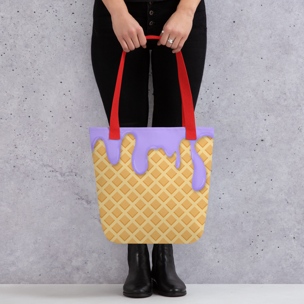 Ice Cream Waffle Cone | Foody Theme | All-Over Print Tote - #3