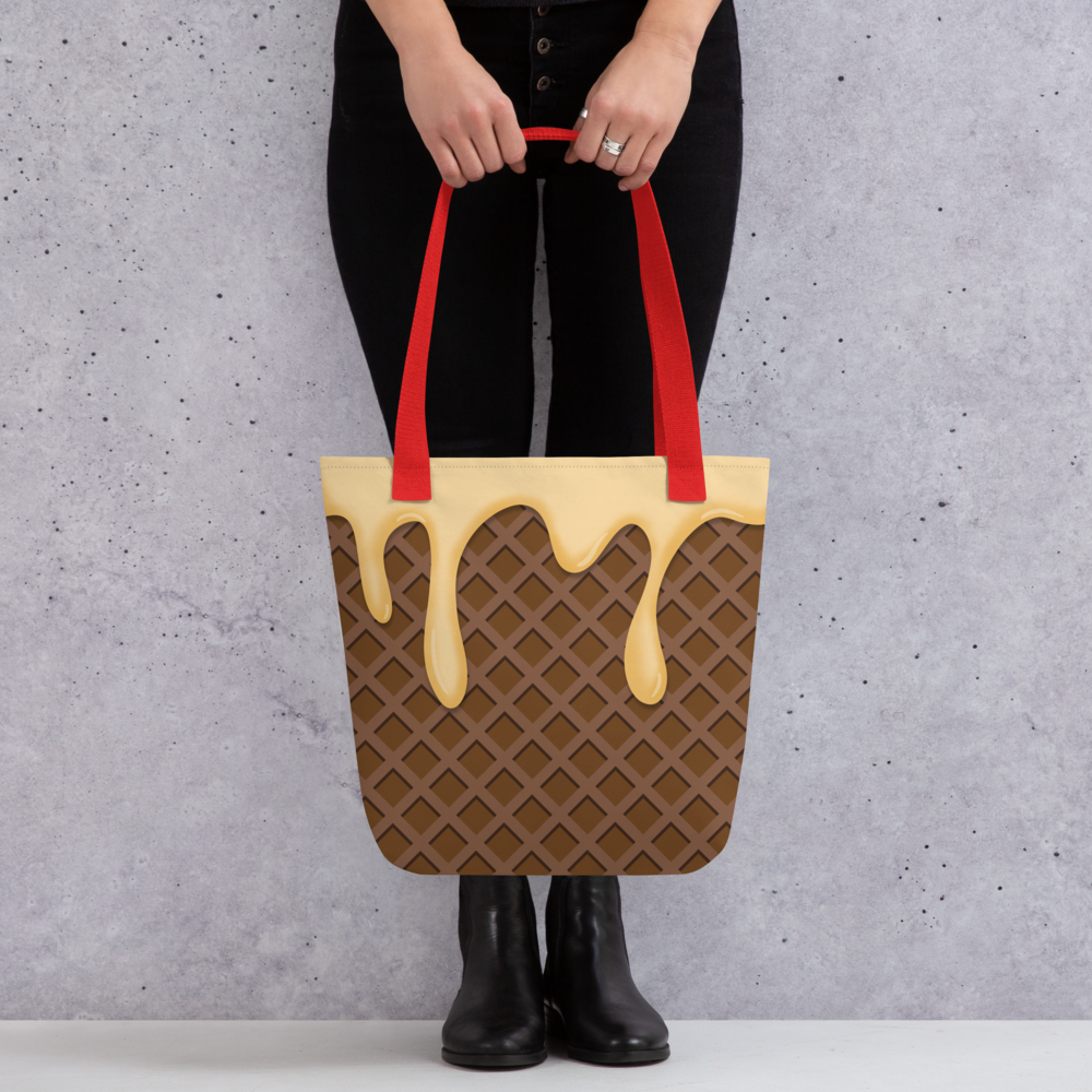 Ice Cream Waffle Cone | Foody Theme | All-Over Print Tote - #6