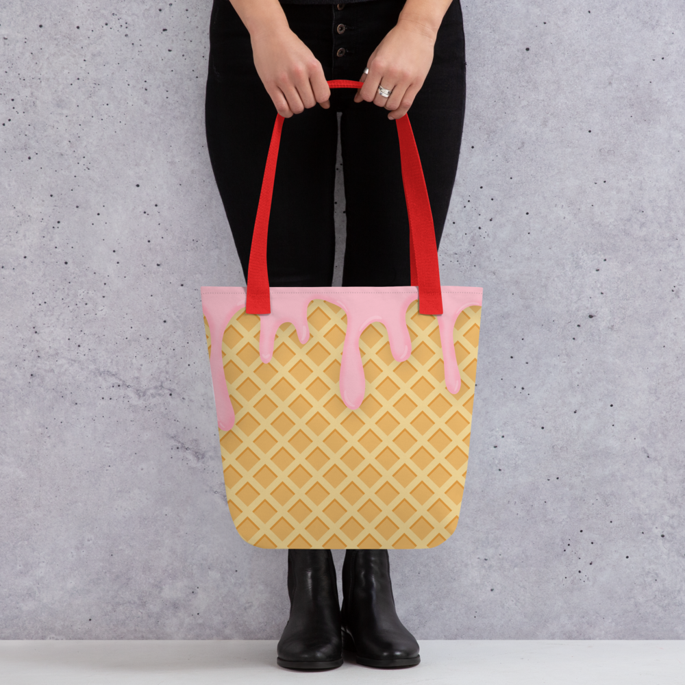 Ice Cream Waffle Cone | Foody Theme | All-Over Print Tote - #7