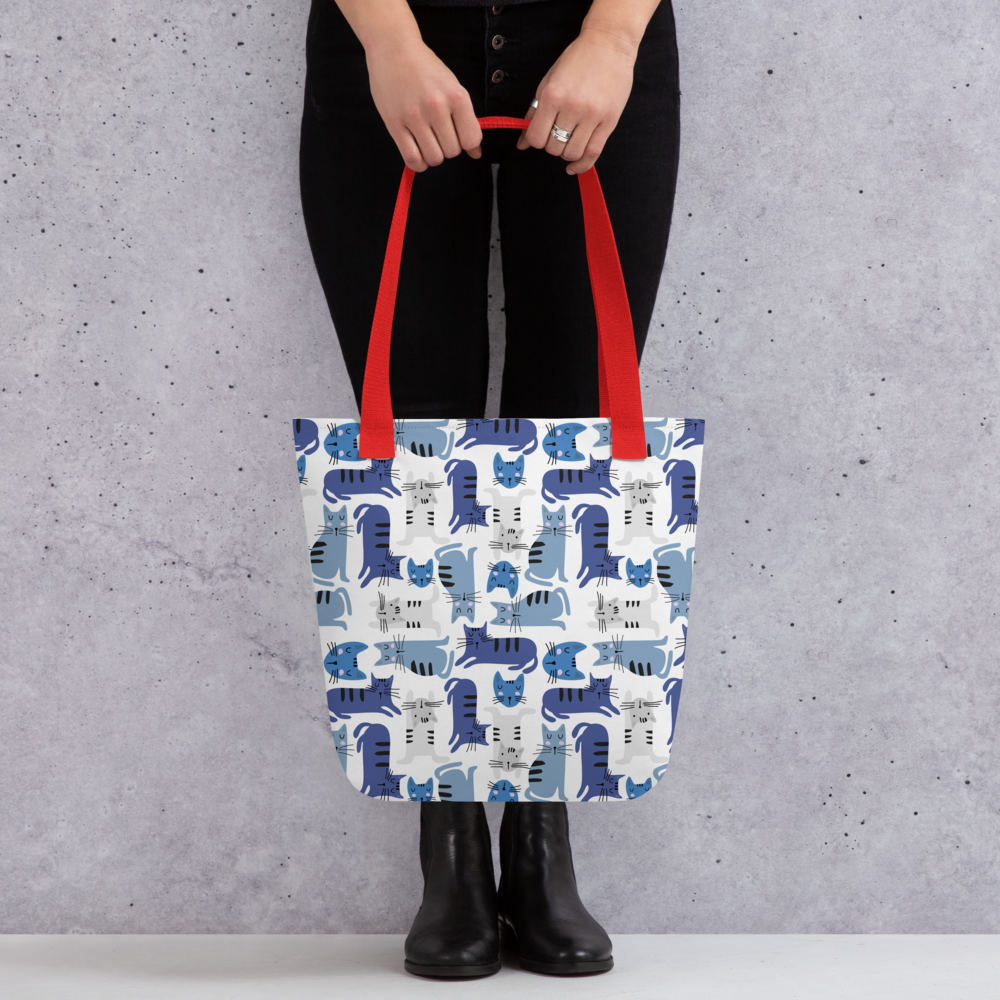 Cat Seamless Pattern Batch 01 | Seamless Patterns | All-Over Print Tote - #5