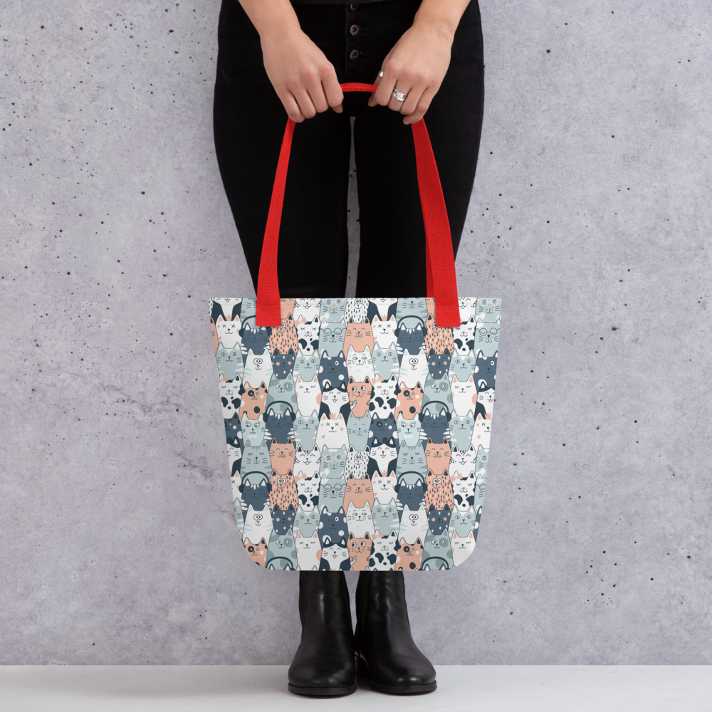 Cat Seamless Pattern Batch 01 | Seamless Patterns | All-Over Print Tote - #7