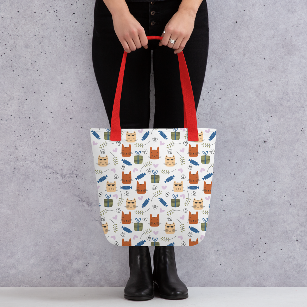 Cat Seamless Pattern Batch 01 | Seamless Patterns | All-Over Print Tote - #8