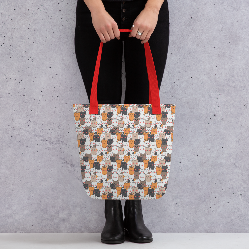 Cat Seamless Pattern Batch 01 | Seamless Patterns | All-Over Print Tote - #9