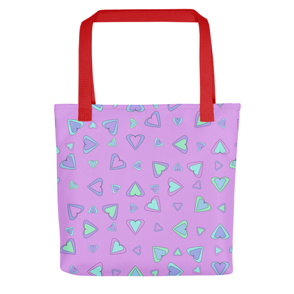 Rainbow Of Hearts | Batch 01 | Seamless Patterns | All-Over Print Tote - #5