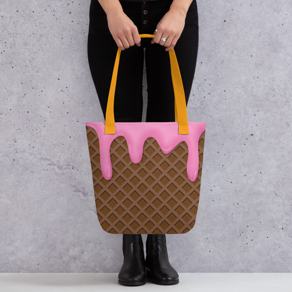 Ice Cream Waffle Cone | Foody Theme | All-Over Print Tote - #5