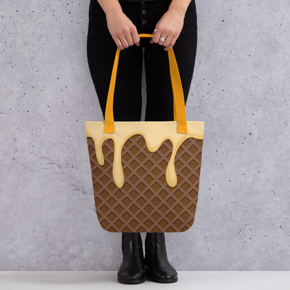 Ice Cream Waffle Cone | Foody Theme | All-Over Print Tote - #6