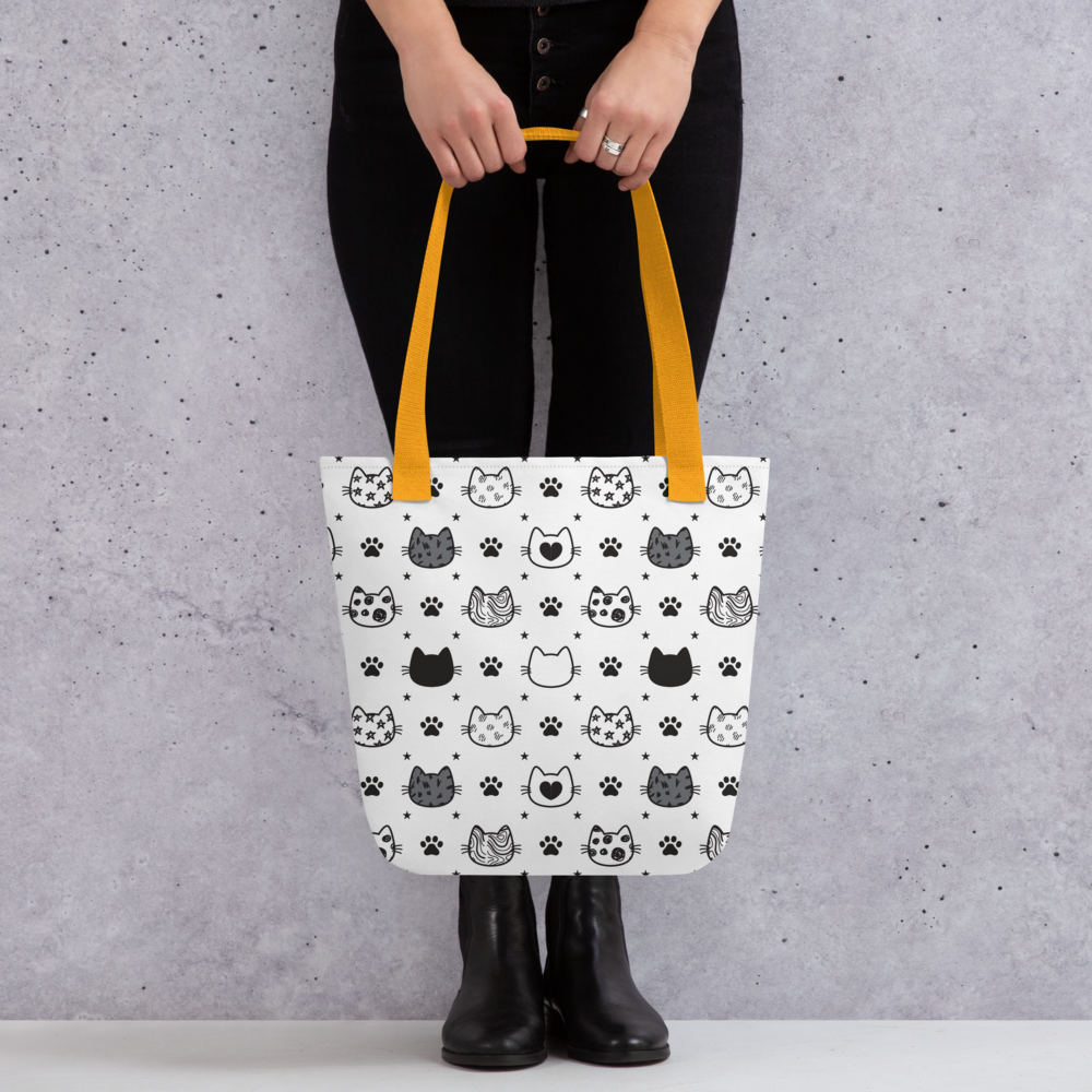 Cat Seamless Pattern Batch 01 | Seamless Patterns | All-Over Print Tote - #4