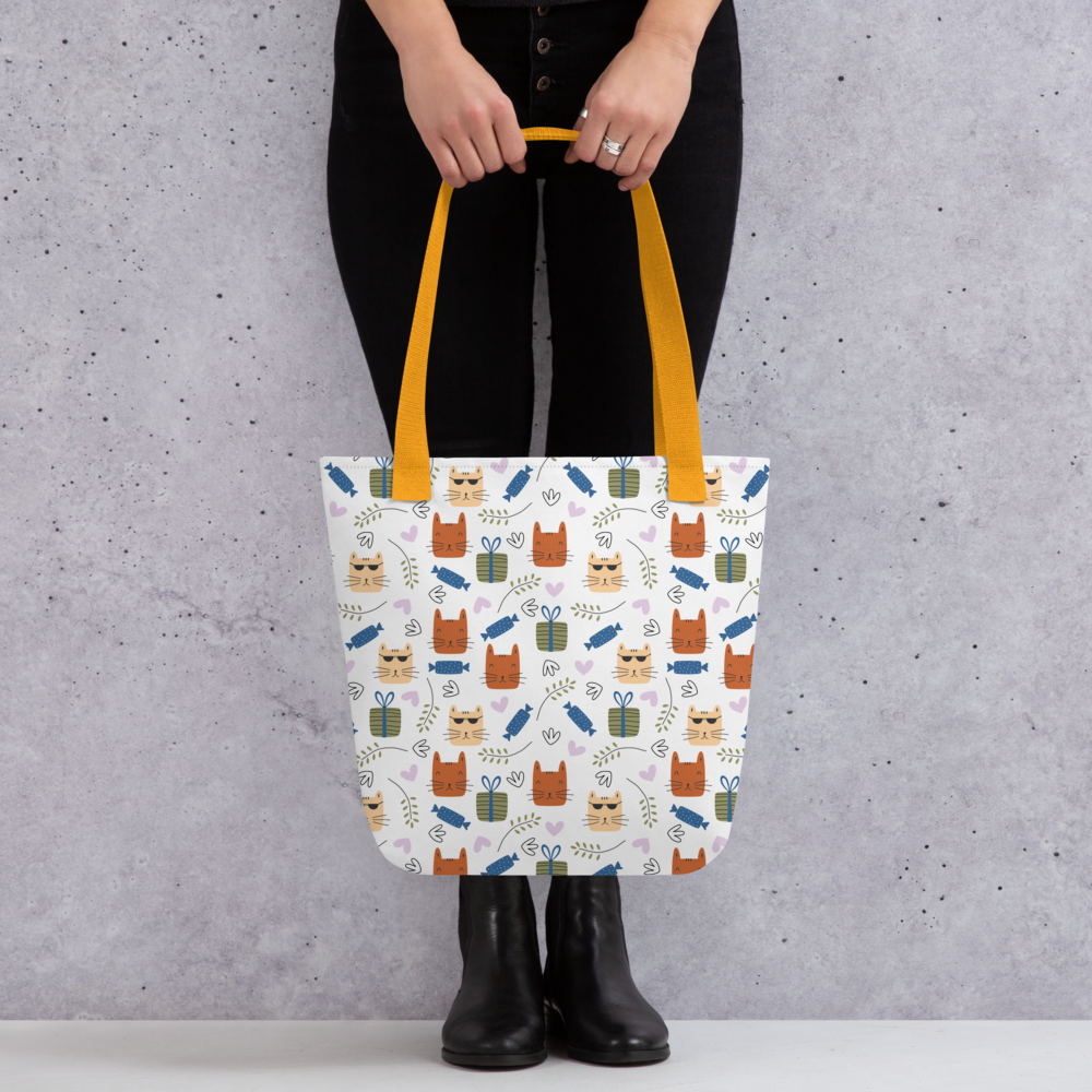Cat Seamless Pattern Batch 01 | Seamless Patterns | All-Over Print Tote - #8