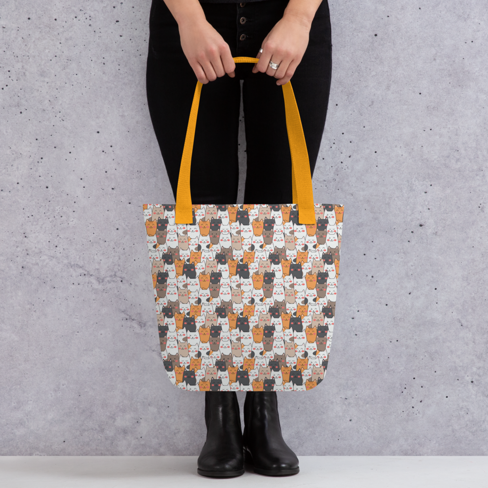 Cat Seamless Pattern Batch 01 | Seamless Patterns | All-Over Print Tote - #9