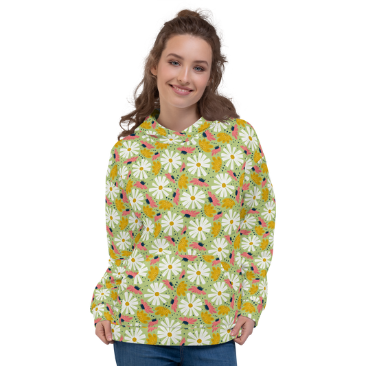 Scandinavian Spring Floral | Seamless Patterns | All-Over Print Unisex Hoodie - #4