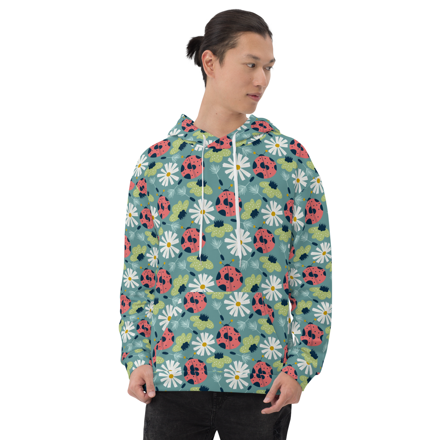 Scandinavian Spring Floral | Seamless Patterns | All-Over Print Unisex Hoodie - #2